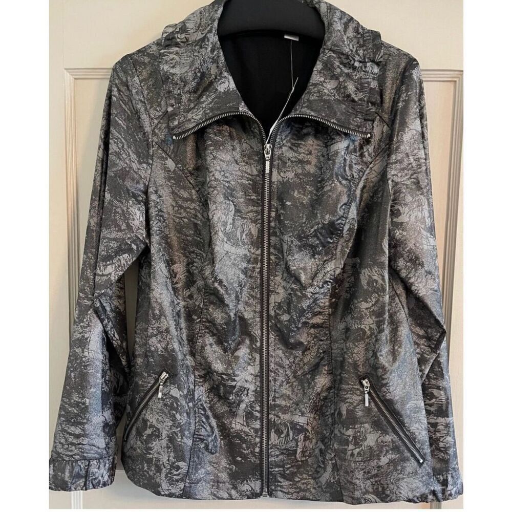 Zenergy by Chico’s Neema Evelyn Foul Zip Up Jacket sz 2 or M NWOT